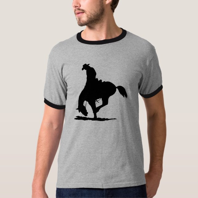 Camiseta Montar a caballo del Bronc de la silla de montar (Anverso)