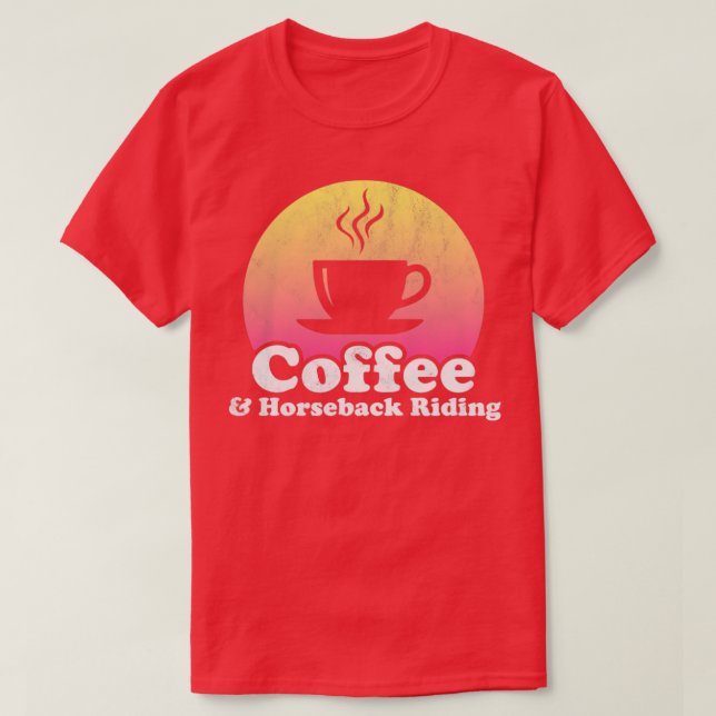 Camiseta Montar a caballo y en café (Diseño del anverso)