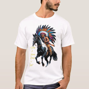 Camiseta Montar con Sabiduría – Espíritu Nativo