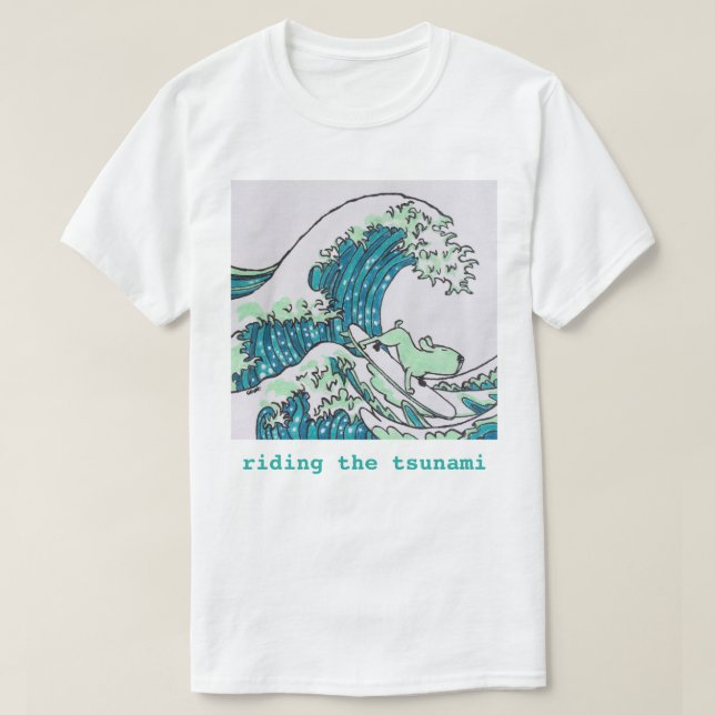 Camiseta Montar el tsunami (Diseño del anverso)