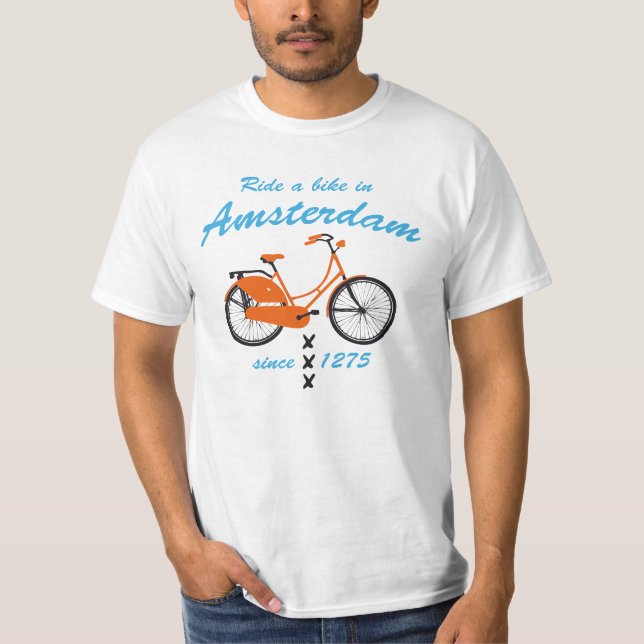 Camiseta Montar en bicicleta en Ámsterdam (Anverso)