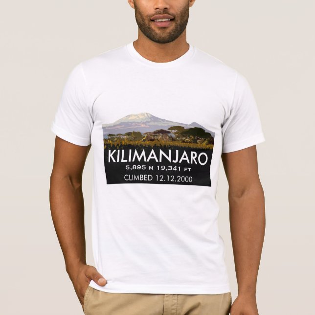 Camiseta Montar Kilimanjaro Climb personalizado conmemorati (Anverso)