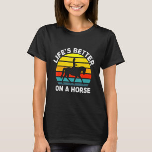 Camiseta Montar La Vida Es Mejor Con Un Vestido Retro De Ca