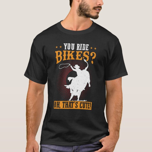 Camiseta Montas en bicicleta Oh eso es un burro (Anverso)