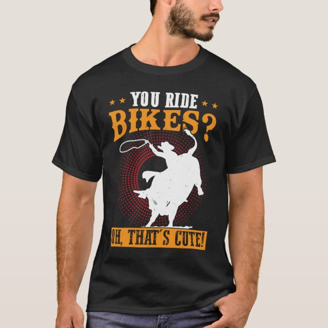 Camiseta Montas en bicicleta Oh eso es un burro (Anverso)