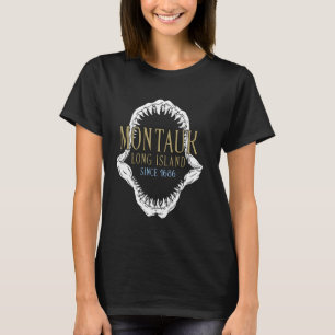 Camiseta Montauk Long Island Boca de Tiburón Desde 1686 Vin