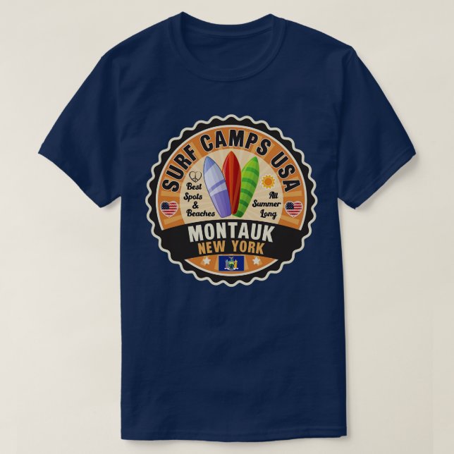 Camiseta Montauk Nueva York 1 (Diseño del anverso)