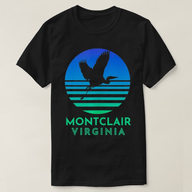 Camiseta Montclair Virginia Heron Blue Sunset (Diseño del anverso)