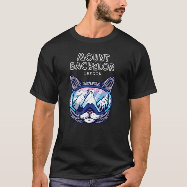 Camiseta Monte Bachelor Oregon Cat Ski Googles (Anverso)