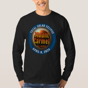 Camiseta Monte Carmelo Illinois IL Eclipse Total de Sol 202