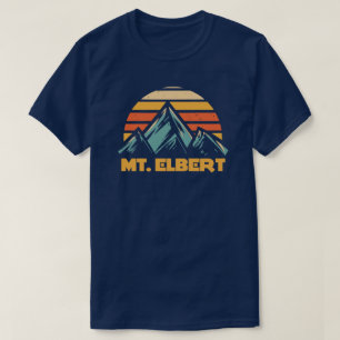 Camiseta Monte Elbert Colorado Retro Turquoise