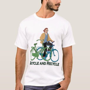 Camiseta Monte en bicicleta y recicle