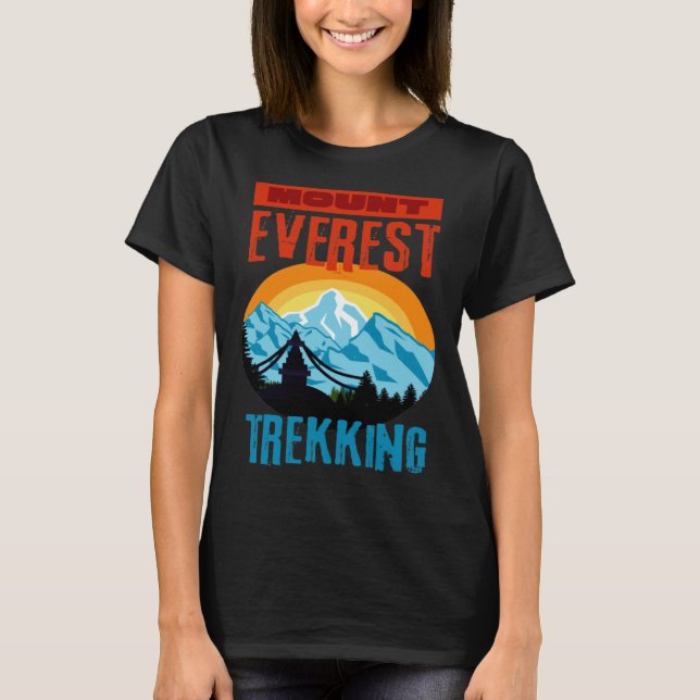 Camiseta Monte Everest Trekking Mountain Hiker Climb Nepal (Anverso)