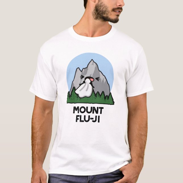 Camiseta Monte Flu-ji Funny Mountain Pun (Anverso)