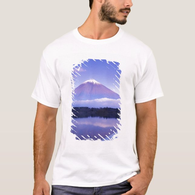 Camiseta Monte Fuji con Nube Lenticular, Lago Motosu, (Anverso)
