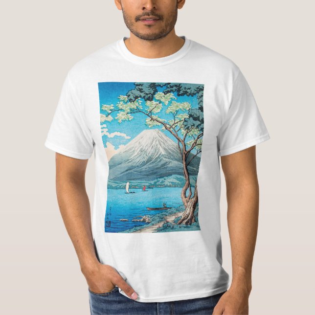 Camiseta Monte Fuji desde el lago Yamanaka por Hiroaki Taka (Anverso)