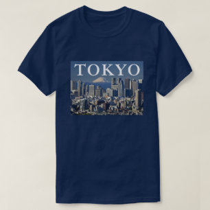 Camiseta Monte Fuji   Distrito de Shinjuku Skyline Tokio Ja