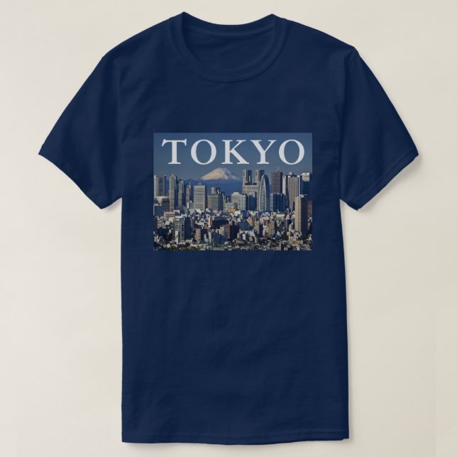 Camiseta Monte Fuji | Distrito de Shinjuku Skyline Tokio Ja (Diseño del anverso)