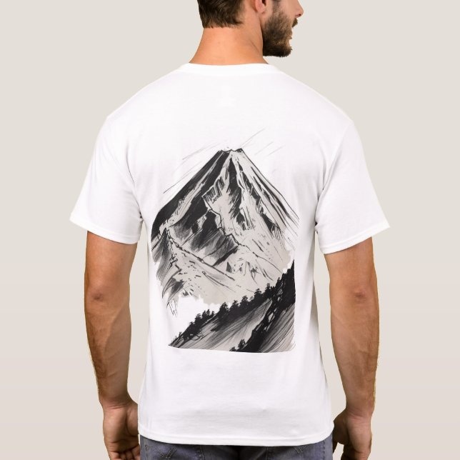 Camiseta Monte Fuji japonés (Reverso)