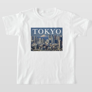 Camiseta Monte Fuji   panorama del distrito de Shinjuku Tok