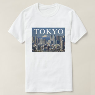 Camiseta Monte Fuji   panorama del distrito de Shinjuku Tok