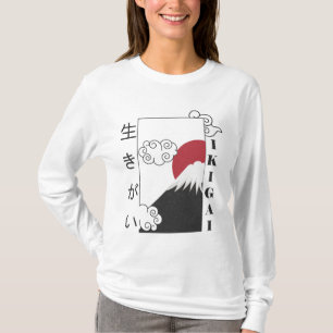 Camiseta monte fuji retro kanji japonés