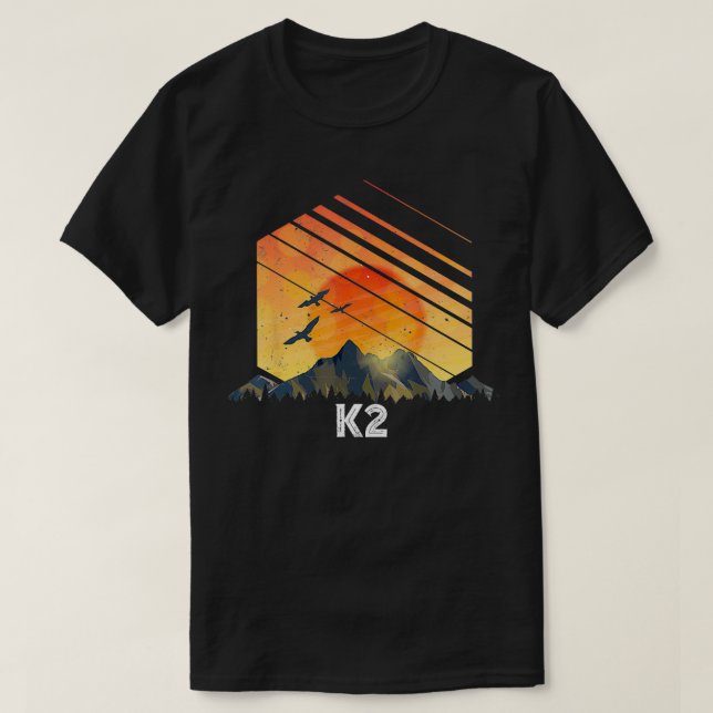 Camiseta Monte K2 Vintage Sunset 80 (Diseño del anverso)