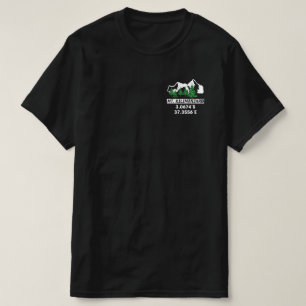 Camiseta Monte Kilimanjaro con coordenadas GPS