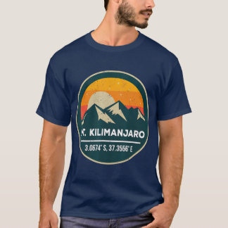 Camiseta Monte Kilimanjaro con coordenadas GPS