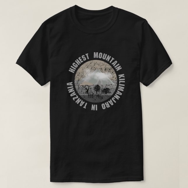 Camiseta Monte Kilimanjaro (inglés: Monte Kilimanjaro) (Diseño del anverso)