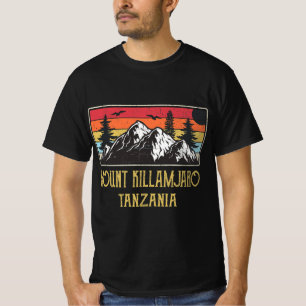 Camiseta Monte Kilimanjaro Tanzania Vintage Retro Escalada