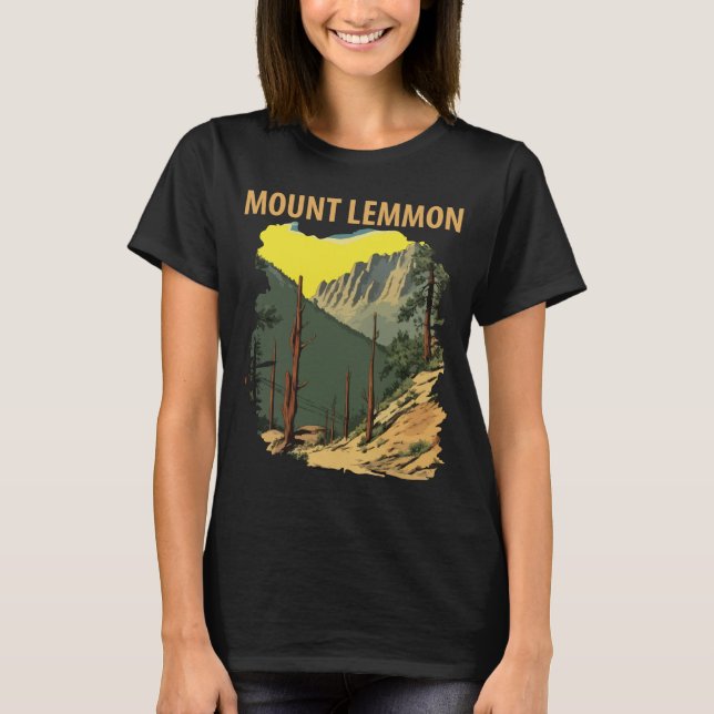 Camiseta Monte Lemmon Arizona Bosque Retro Viaje (Anverso)