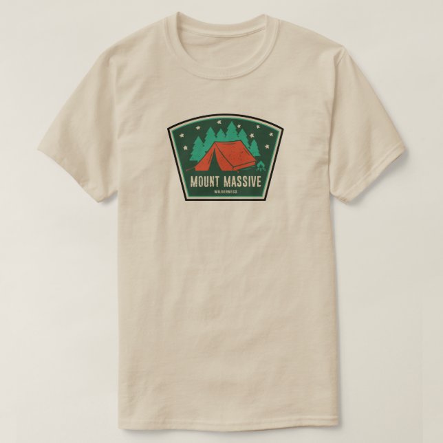 Camiseta Monte Massive Wilderness Camping Colorado (Diseño del anverso)