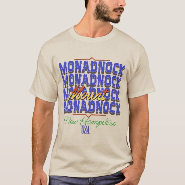 Camiseta Monte Monadnock nuevo hampshire (Anverso)