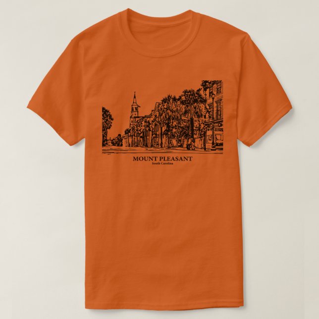 Camiseta Monte Pleasant South olina 1 (Diseño del anverso)
