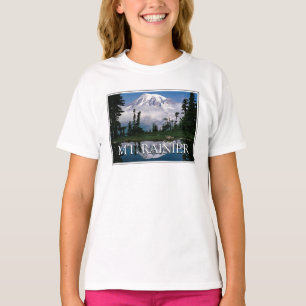 Camiseta Monte Rainier Reflejo en una laguna de montaña