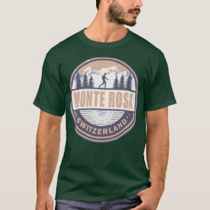 Camiseta Monte Rosa Suiza Alpes suizos Senderismo de época