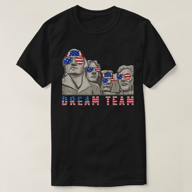 Camiseta Monte Rushmore 4 De Julio Funny Preside Patriótico (Diseño del anverso)