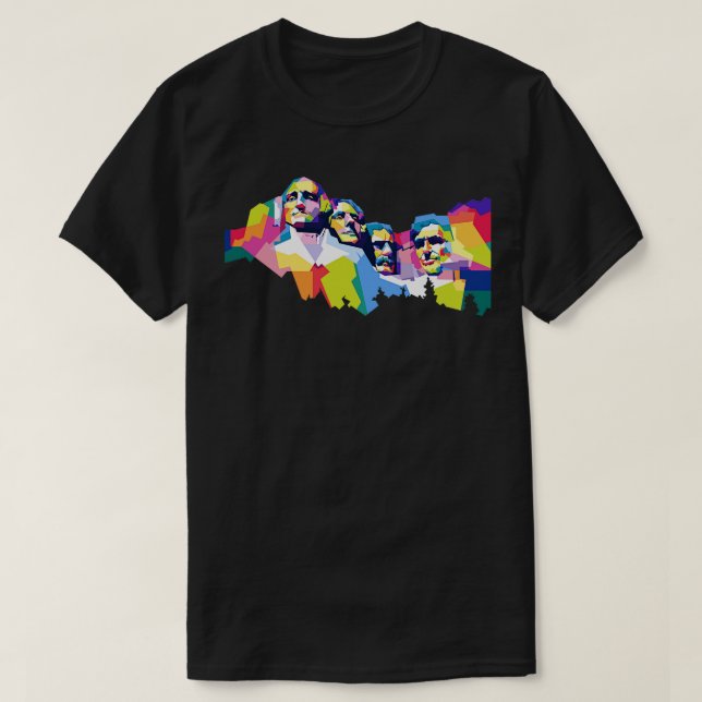 Camiseta Monte Rushmore WPAP (Diseño del anverso)