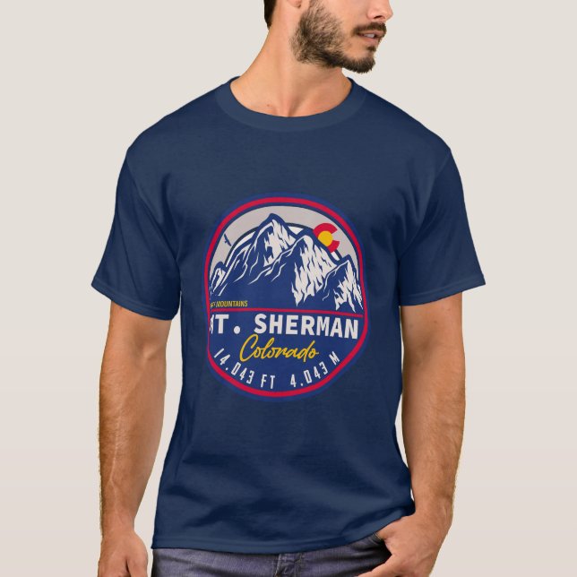 Camiseta Monte Sherman Colorado - excursión de 14ers (Anverso)