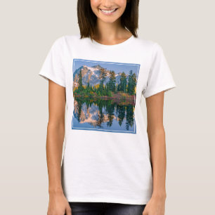 Camiseta Monte Shuksan reflejado en el lago Reflection