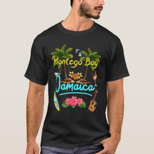 Camiseta Montego Bay Jamaica Beach Summer Palm Sun Set Palm
