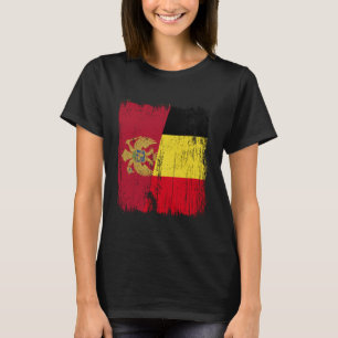 Camiseta Montenegro Bélgica Media Bandera Montenegrino Belg