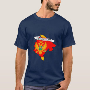 Camiseta Montenegro flag map