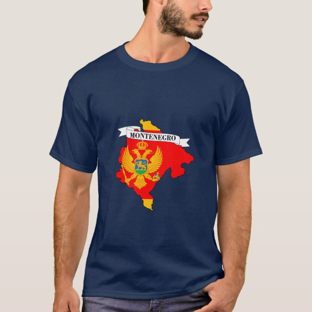 Camiseta Montenegro flag map (Anverso)