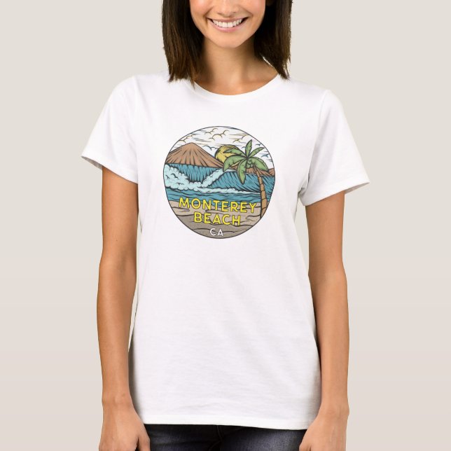 Camiseta Monterey Beach California Vintage (Anverso)