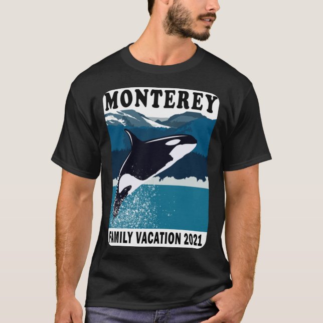 Camiseta Monterey CA Family Vacation 2021 Ballena Orca Ocea (Anverso)