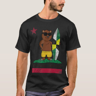 Camiseta Monterey Flag California Republic Surfer Bear Surf