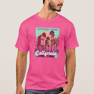 Camiseta Monterey Park California palmtree beach retro vin