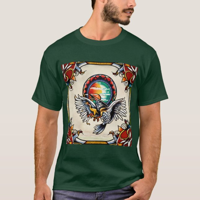 Camiseta Monterey Tropics: El marinero Jerry x Ed Hardy Tat (Anverso)